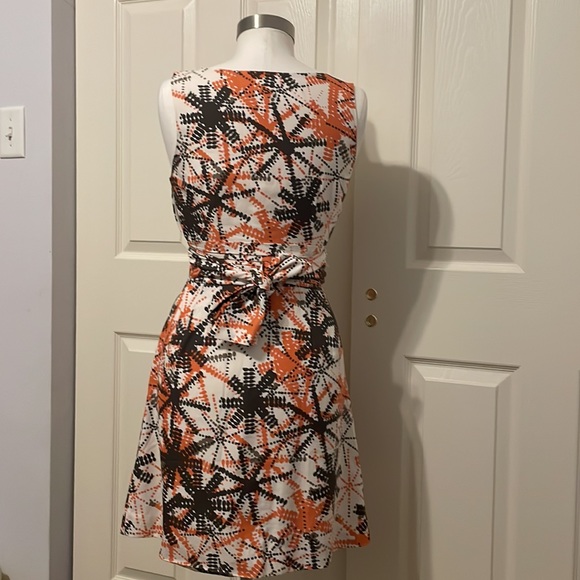 Banana Republic - Coral and brownish gray surplice dress - Size 2 - Picture 9 of 11